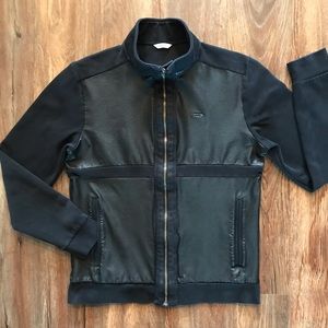 Calvin Klein Black Jacket With Vegan Leather Med